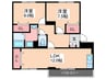 ハイクオリティ－マンション麗華 2LDKの間取り