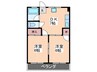 江島マンション 2DKの間取り