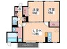 D-roomそらの 2LDKの間取り