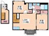 メゾンアヴニ－ル 2LDKの間取り