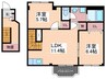 メゾンアヴニ－ル 2LDKの間取り