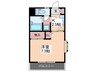 サンライズ五日市 1Kの間取り