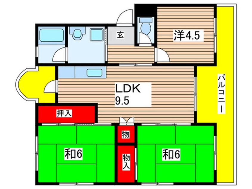 間取図 ハイム沖本