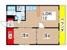 コ－ポ代 2LDKの間取り