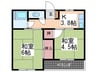 中岡マンション 2Kの間取り