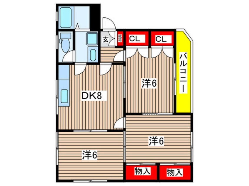 間取図 コーポ上中
