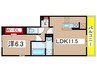 クラウドＭＲ 1LDKの間取り