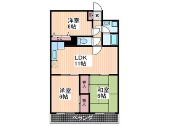 間取図 パラシオン舟入