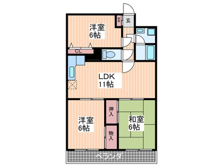 間取図 パラシオン舟入