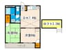 メゾン星風 2DKの間取り