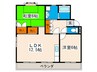 セントラル庚午第一マンション 2LDKの間取り