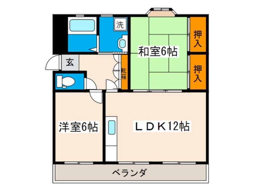 間取図 セントラル庚午第一マンション