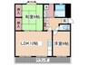 セントラル庚午第一マンション 2LDKの間取り