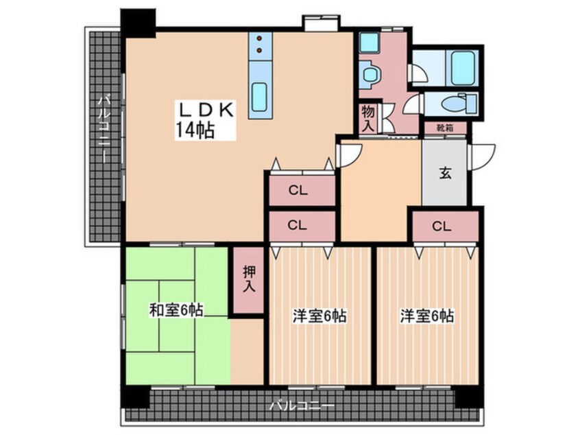 間取図 グランヴィア鶴見