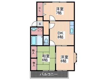 間取図 グランデュール横山Ｂ