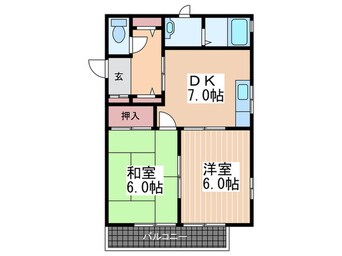 間取図 ハピネスイワタＣ棟