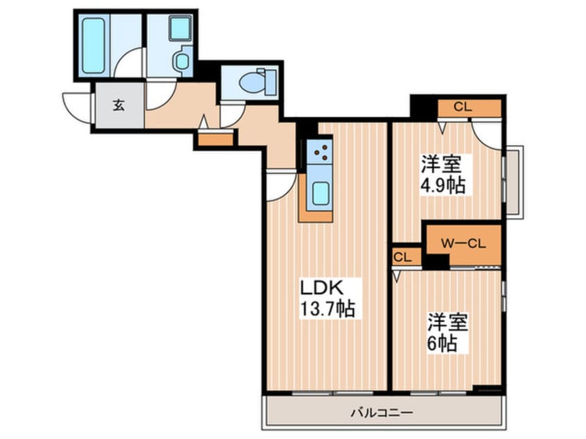 間取図 ｈｅｌｉａｎｔｈｅ南幸町