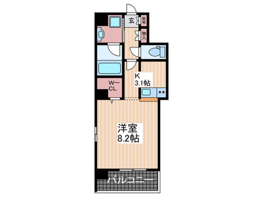 間取図 リヴフラッツ皆実町