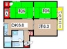 リバーサイド胡　Ａ棟 3DKの間取り