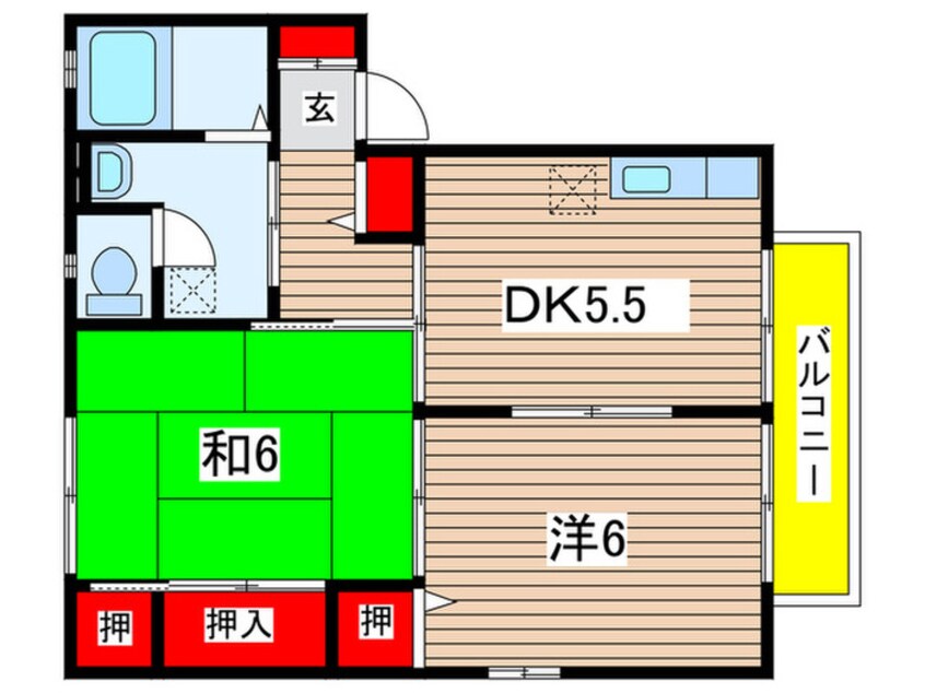間取図 フレグランス沖広　Ｂ棟