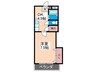 ヴェルマーレ中広 1DKの間取り