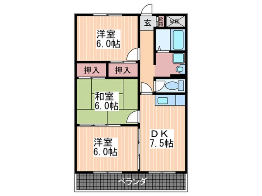 間取図 ルクソ－ル安芸