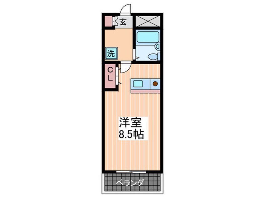 間取図 クイーンズコート海老園