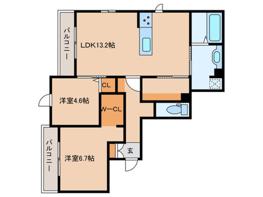 間取図 ヴィッセル庚午
