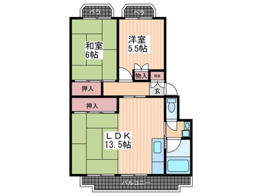 間取図 第2仁井田マンション