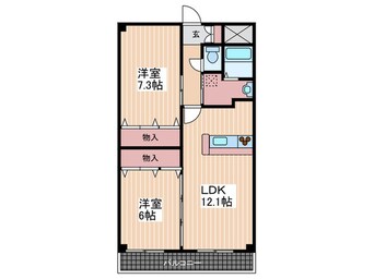 間取図 エスポワールサコモト