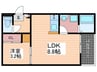REGALEST廿日市駅南 1LDKの間取り