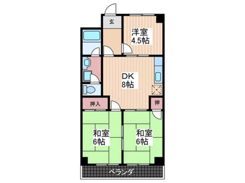 間取図 福本マンション