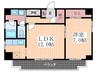 リオプラザ上幟 1LDKの間取り