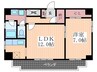 リオプラザ上幟 1LDKの間取り