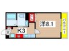 カサグランデⅡ 1Kの間取り