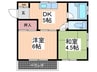 五十川ビル 2DKの間取り