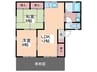 セジュール原B棟 2LDKの間取り