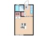 大下ハイツＡ棟 1Rの間取り