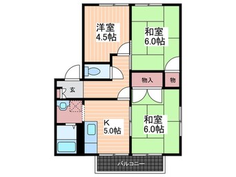 間取図 フレグランス城山A