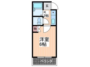 間取図 サンライズ矢賀B棟（101）