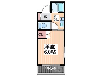 間取図 サンライズ矢賀B棟（204）