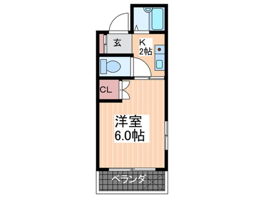 間取図 サンライズ矢賀B棟（204）