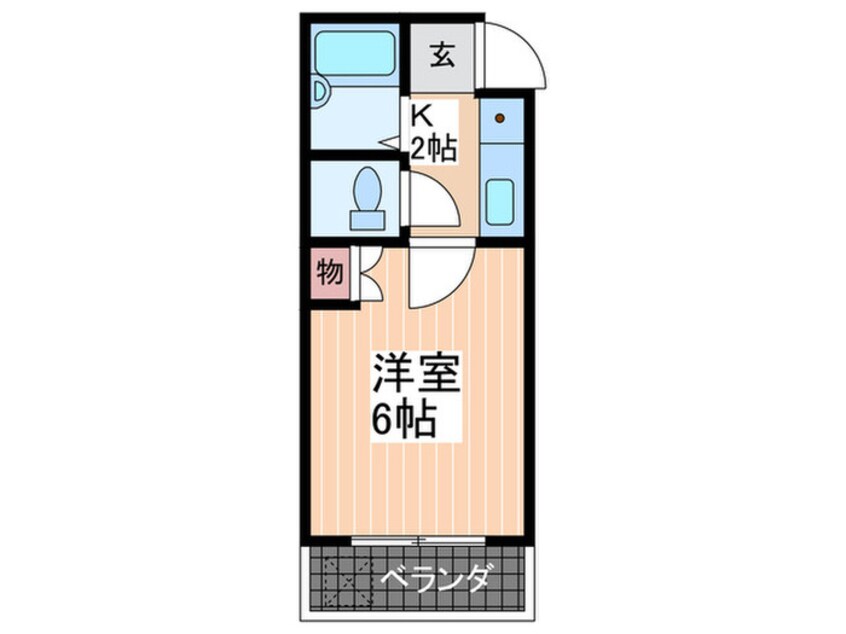 間取図 サンライズ矢賀B棟（504）