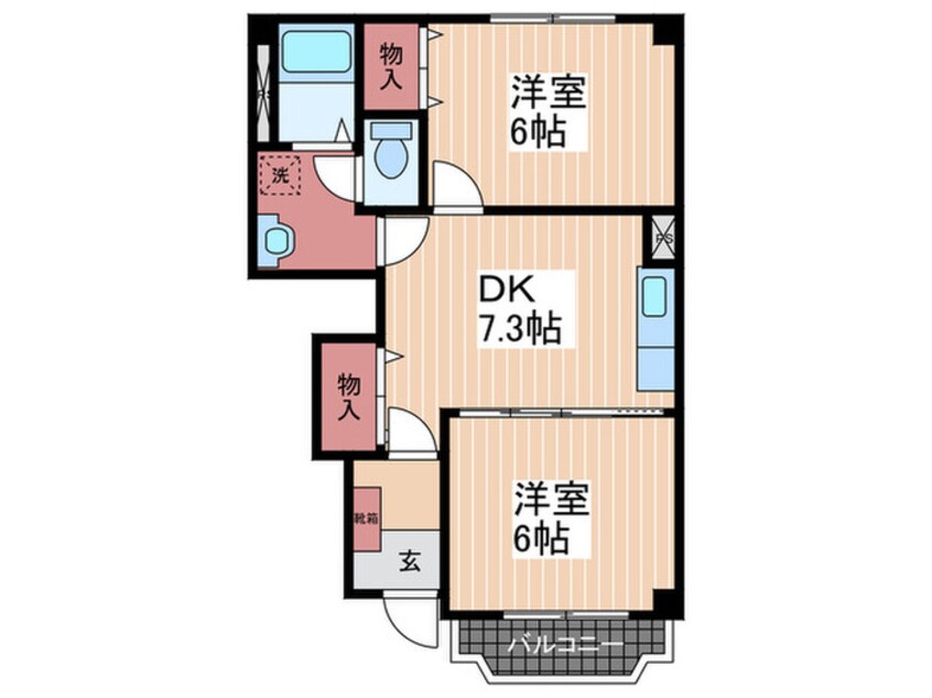 間取図 グランドールセレノＢ