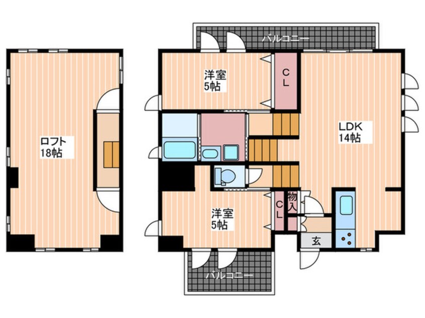 間取図 DER GLANZ 6th Ave