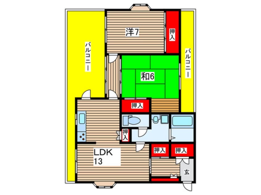 間取図 レジデンス山口Ⅱ