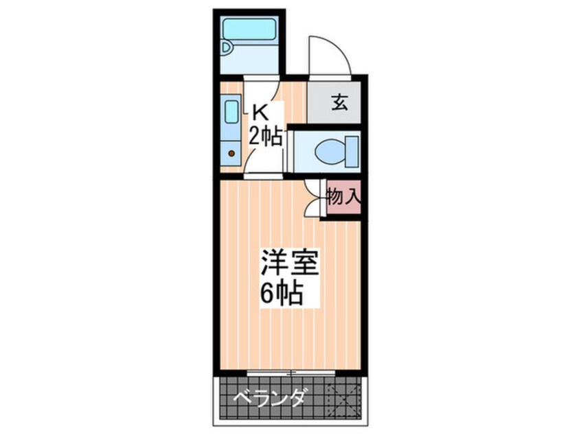 間取図 サンライズ矢賀B棟（502）