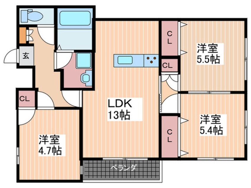 間取図 アベックスハイム井口明神Ａ