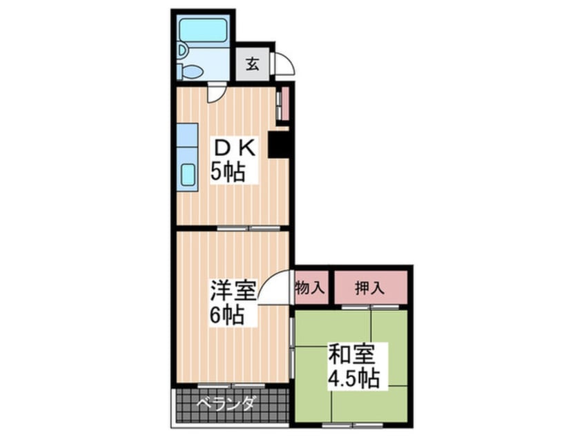 間取図 第一山長ビル