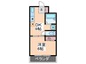 クレストビュ－長束 1DKの間取り